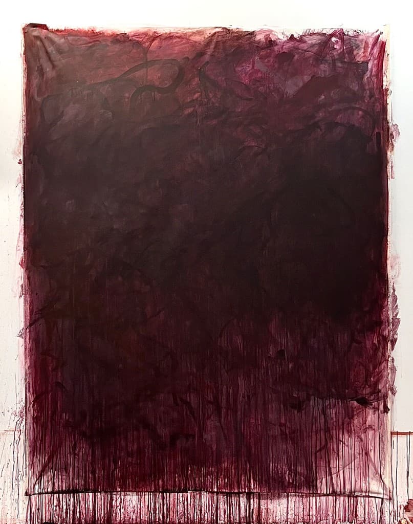 Heel, 2026 — acrylic, ink, and graphite on canvas by Alexei Kolakis-Landon