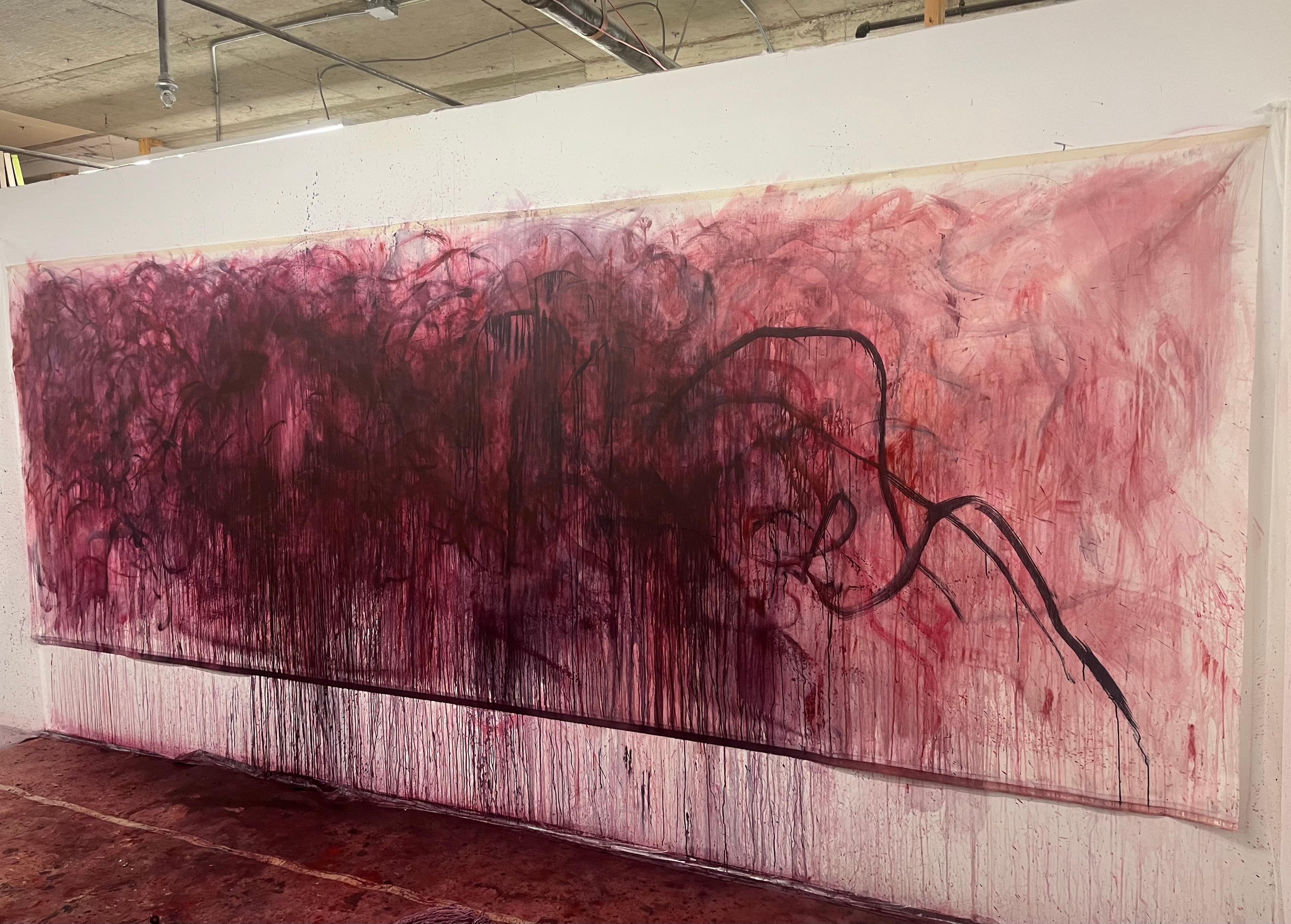 Cantus in Memoriam, 2025 — acrylic, ink, and graphite on canvas by Alexei Kolakis-Landon