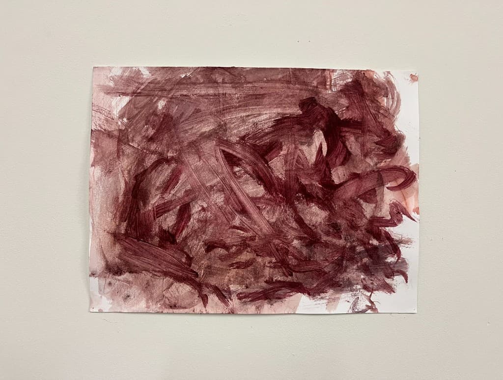 Untitled, 2026 — acrylic on paper by Alexei Kolakis-Landon